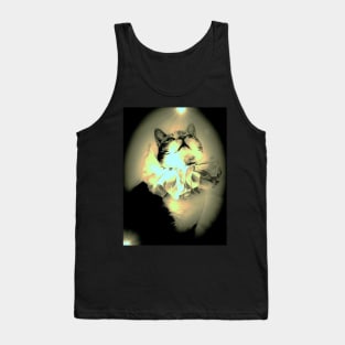 TOMMY THE AMAZING PIERROT CAT SEPIA ART DECO Tank Top